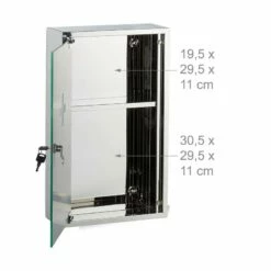 Armoire à Pharmacie Inox Porte Miroir -WENKO Boutique 008344df99a44093a606312ab16646a0