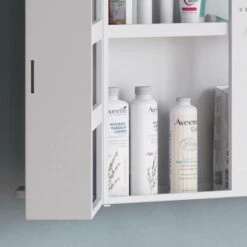 Armoire à Pharmacie 53x53cm Gris Métal -WENKO Boutique 0187b1aa1a664e05895d3e05e988d42c