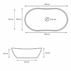 Vasque Forme Ovale 640x365x130 Mm Blanc -WENKO Boutique 01d2cdade1c642a2899906d5e0df3bd3 1