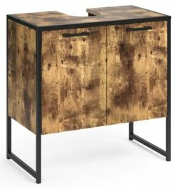 Meuble Sous-lavabo Fyrk Vieux Bois/noir