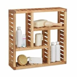 Etagère Murale Salle De Bain Bois Noyer