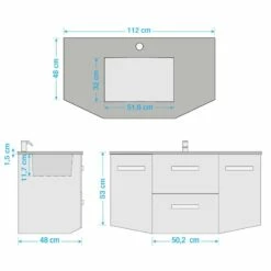 Meuble Avec Vasque Quickset 328 II 21 Meuble Avec Vasque Quickset 328 II -WENKO Boutique 1000205009 210608 11250400001 SKETCH DETAILS P000000001000205009 sketch