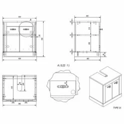 Meuble Sous Lavabo Lewk -WENKO Boutique 1000281701 210728 08081900018 SKETCH DETAILS P000000001000281701 sketch