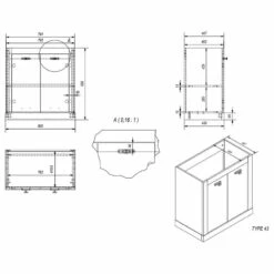Meuble Avec Vasque Lewk I 23 Meuble Avec Vasque Lewk I -WENKO Boutique 1000281710 210728 08082400089 SKETCH DETAILS P000000001000281710 sketch