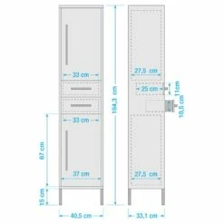 Colonne De Salle De Bain Kent - 41 Cm -WENKO Boutique 1000334285 220302 500 SKETCH DETAILS P000000001000334285 sketch