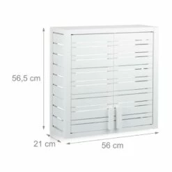 Placard Mural Salle De Bain Bambou Blanc -WENKO Boutique 1518a18086c34c17a53da2518b57ada8