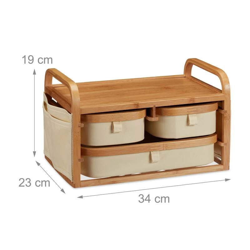 Commode Mini En Bambou 3 Casiers SDB 11 Commode Mini En Bambou 3 Casiers SDB – Image 9