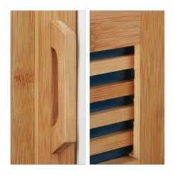 Placard Salle De Bain Blanc Porte Bambou -WENKO Boutique 296b9469f8424136b800d373921bf1ad
