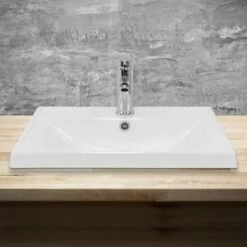 Vasque Rectangulaire 51x155x415 Cm Blanc -WENKO Boutique 2a09841653034ad2a7e93cf431825eb8