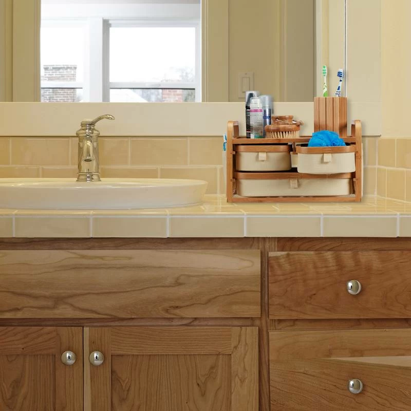 Commode Mini En Bambou 3 Casiers SDB 4 Commode Mini En Bambou 3 Casiers SDB – Image 2