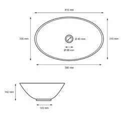Vasque Forme Ovale 410x330x142mm Blanc 15 Vasque Forme Ovale 410x330x142mm Blanc -WENKO Boutique 2ddb045698ec45349e4d7ff351079798