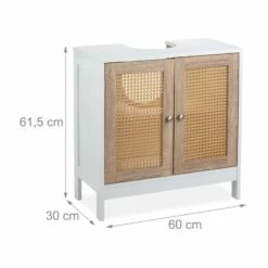 Meuble Sous Lavabo Portes Effet Rotin -WENKO Boutique 2e699909ede746f1a7b5c5e9ec7a6b63