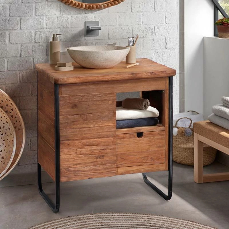 Azur - Petit Meuble Salle De Bain Indust 5 Azur - Petit Meuble Salle De Bain Indust – Image 3