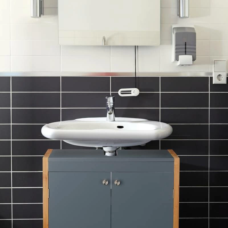 Placard Dessous De Lavabo Bambou Gris 4 Placard Dessous De Lavabo Bambou Gris – Image 2