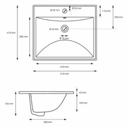 Vasque Rectangulaire 51x155x415 Cm Blanc -WENKO Boutique 413486fa717842ceac74e0dd98ec7c76