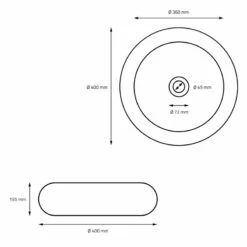 Lavabo Forme Ronde Ø 40x15,5cm -WENKO Boutique 46ee7384613d4989965bf22630540e9a