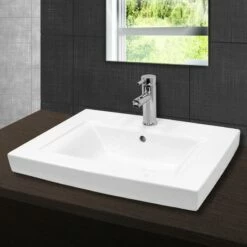 Vasque D'angle 605x465x160mm Blanc -WENKO Boutique 484674b5323a4ed09dac1dbf23e74460