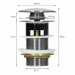 Garniture De Vidage Pour Lavabo Laiton -WENKO Boutique 548ec17648b84f6a8c44582f61377b58