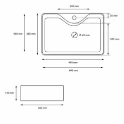 Vasque 480x380x140mm Blanc -WENKO Boutique 64ad54182c7b463a95beb27d959ca32a