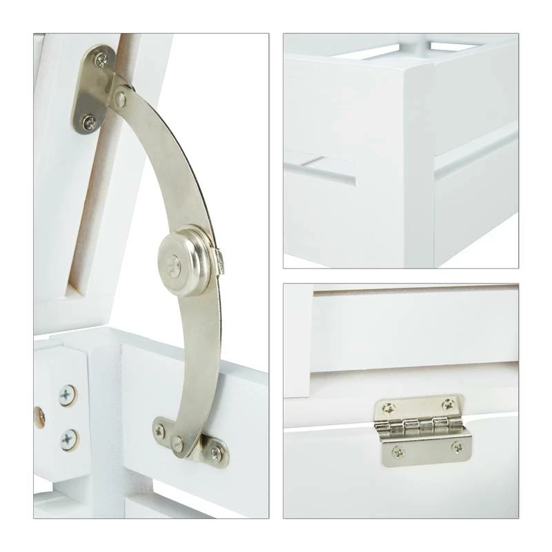 Étagère De Salle De Bains Bambou Blanc 8 Étagère De Salle De Bains Bambou Blanc – Image 6