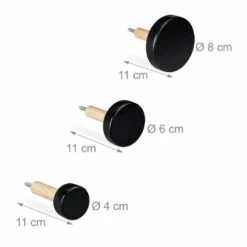 Lot De 3 Patères Muraux En Bois Noir 15 Lot De 3 Patères Muraux En Bois Noir -WENKO Boutique 7066dde2111b4eb6b869ac98d7806401