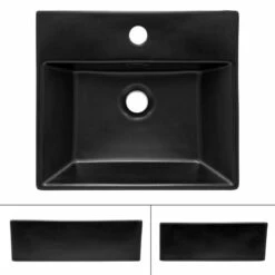 Lavabo Céramique Noir 415x360x30mm -WENKO Boutique 73778da3271a458ca7c403ddd9f8a45d