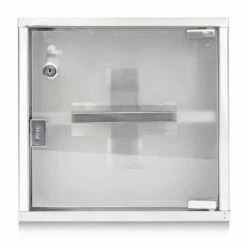 Armoire à Pharmacie EMERGENCY Inox Porte -WENKO Boutique 77e0e2ec275f46d1bbfe126e3696d206