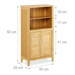 Armoire De Salle De Bain LAMELL Bambou -WENKO Boutique 79114e09416c40dcbc7cf7295f909427
