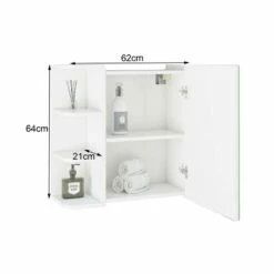 Armoire De Toilette 62x64x21 Cm Blanc -WENKO Boutique 86422a2fed0a4da8b9cf8eced2a2b159