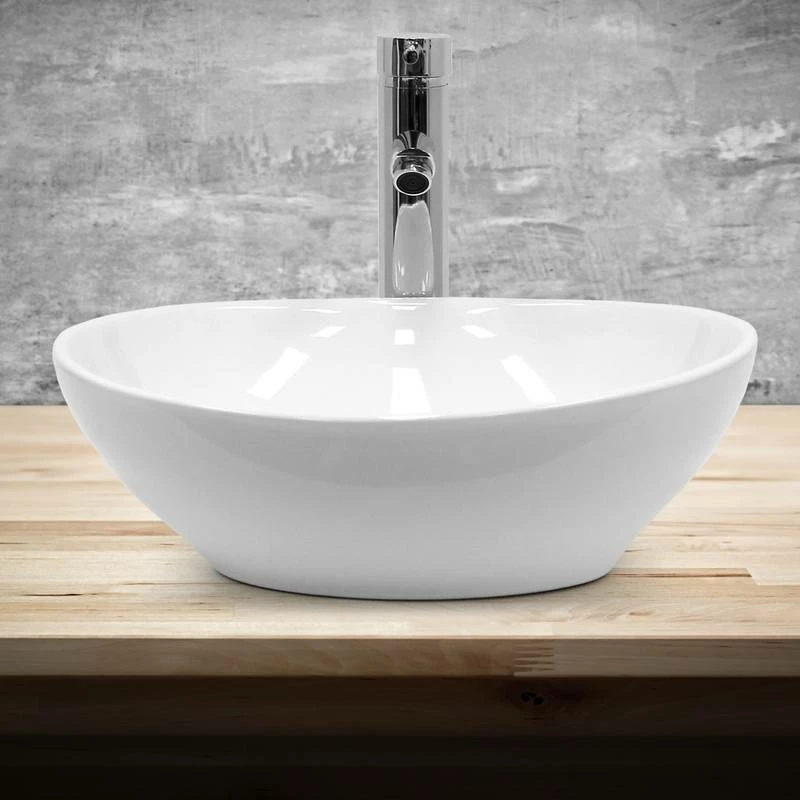 Vasque Forme Ovale 410x330x142mm Blanc 5 Vasque Forme Ovale 410x330x142mm Blanc – Image 3