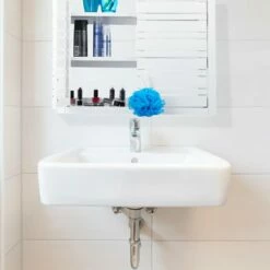 Placard Mural Salle De Bain Bambou Blanc -WENKO Boutique 88561ac6c85f4eb480e9b5e82264844d