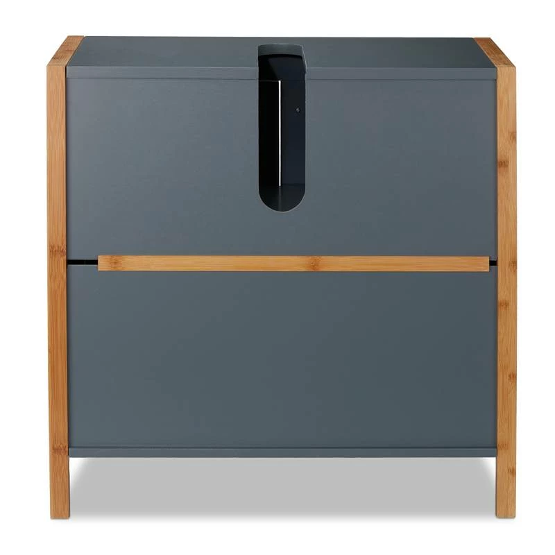 Placard Dessous De Lavabo Bambou Gris 8 Placard Dessous De Lavabo Bambou Gris – Image 6