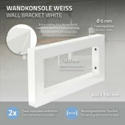 Console Murale 300x150x30mm Blanc -WENKO Boutique 96d57c88bc904d06979322a29cacc098
