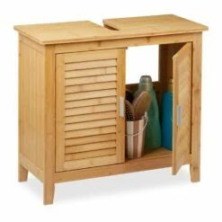 Armoire Dessous De Lavabo Bambou