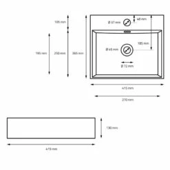 Lavabo Céramique Noir 415x360x30mm -WENKO Boutique a759936e5fcd4ee19f773d8e039a2cc5