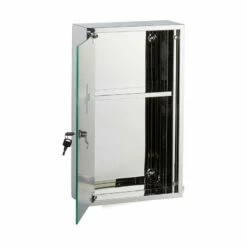 Armoire à Pharmacie Inox Porte Miroir -WENKO Boutique ac1693b5fc1b4897aa3baa671c783364