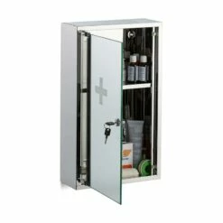 Armoire à Pharmacie Inox Porte Miroir -WENKO Boutique adc53548033542c5b6e306a52eeea77f