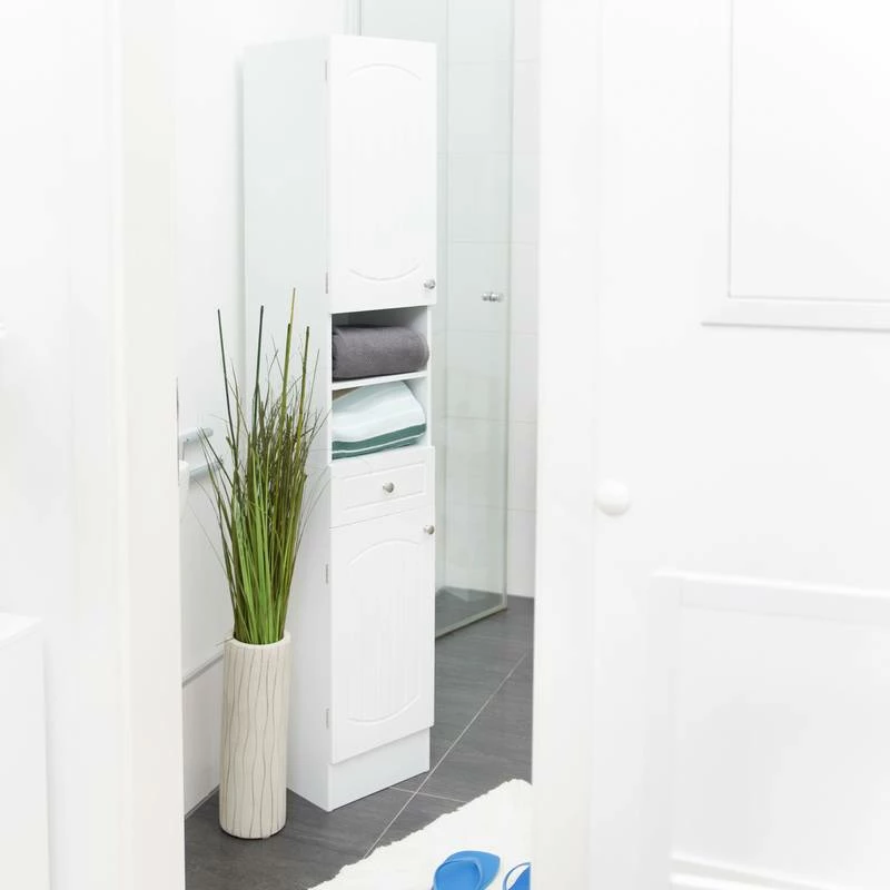 Colonne De Salle De Bain En Bois Blanc 4 Colonne De Salle De Bain En Bois Blanc – Image 2