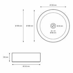 Vasque Ronde Ø355x120mm, Blanc -WENKO Boutique afcf5b8373124e18baee9bc392c721e1