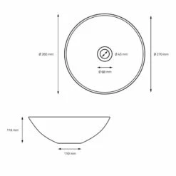 Lavabo Rond Ø 28x116 Cm Blanc -WENKO Boutique b3b3d0b044844637b68965e077120f58