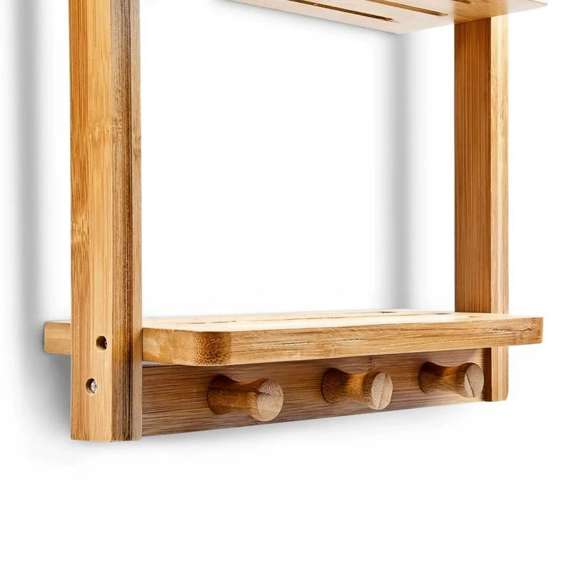 Étagère De Salle De Bain Bambou 3 étages 5 Étagère De Salle De Bain Bambou 3 étages – Image 3