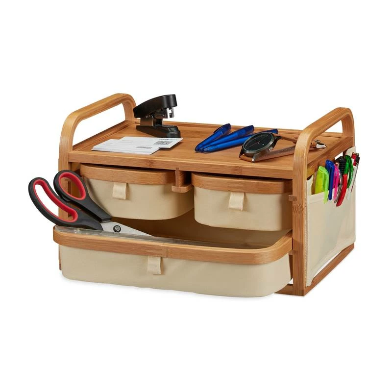 Commode Mini En Bambou 3 Casiers SDB 7 Commode Mini En Bambou 3 Casiers SDB – Image 5