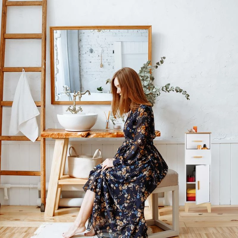 Étagère Salle De Bain Avec 2 Tiroirs 5 Étagère Salle De Bain Avec 2 Tiroirs – Image 3