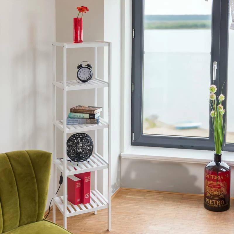 Etagère De Salle De Bain Bambou 5 étages 4 Etagère De Salle De Bain Bambou 5 étages – Image 2