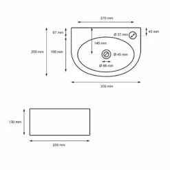 Vasque Forme Ovale 340x225x130mm Blanc -WENKO Boutique f22063ad981e4fdbbe6931cf3118bfe6 1