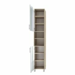 Armoire Colonne Porto -WENKO Boutique hochschrank porto weiss eiche saegerau dekor 5089068