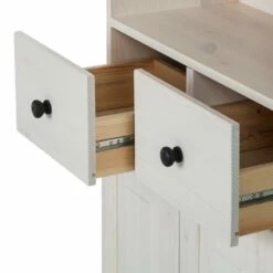 Armoire Haute Senna I -WENKO Boutique hochschrank senna ii kiefer massiv weiss havanna 299554