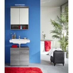 Armoire De Toilette Runner -WENKO Boutique spiegelschrank runner by trendteam rauchsilber 5089292