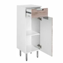 Armoire Basse Romana -WENKO Boutique unterschrank romana hochglanz weiss eiche dekor 4560448
