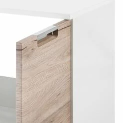 Meuble Sous Vasque Romana -WENKO Boutique waschbeckenunterschrank romana hochglanz weiss eiche dekor 3328389